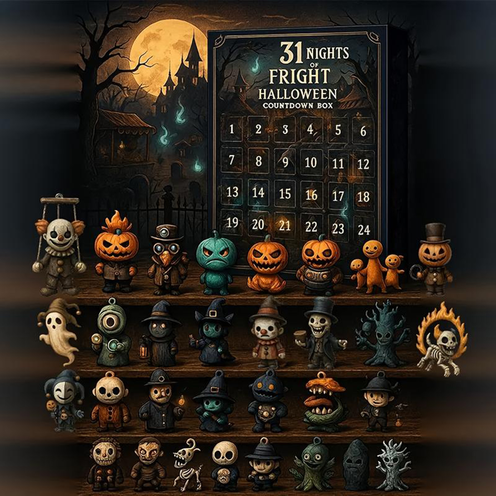 Advent Calendar Gift - 31 Nights Of Fright For Halloween