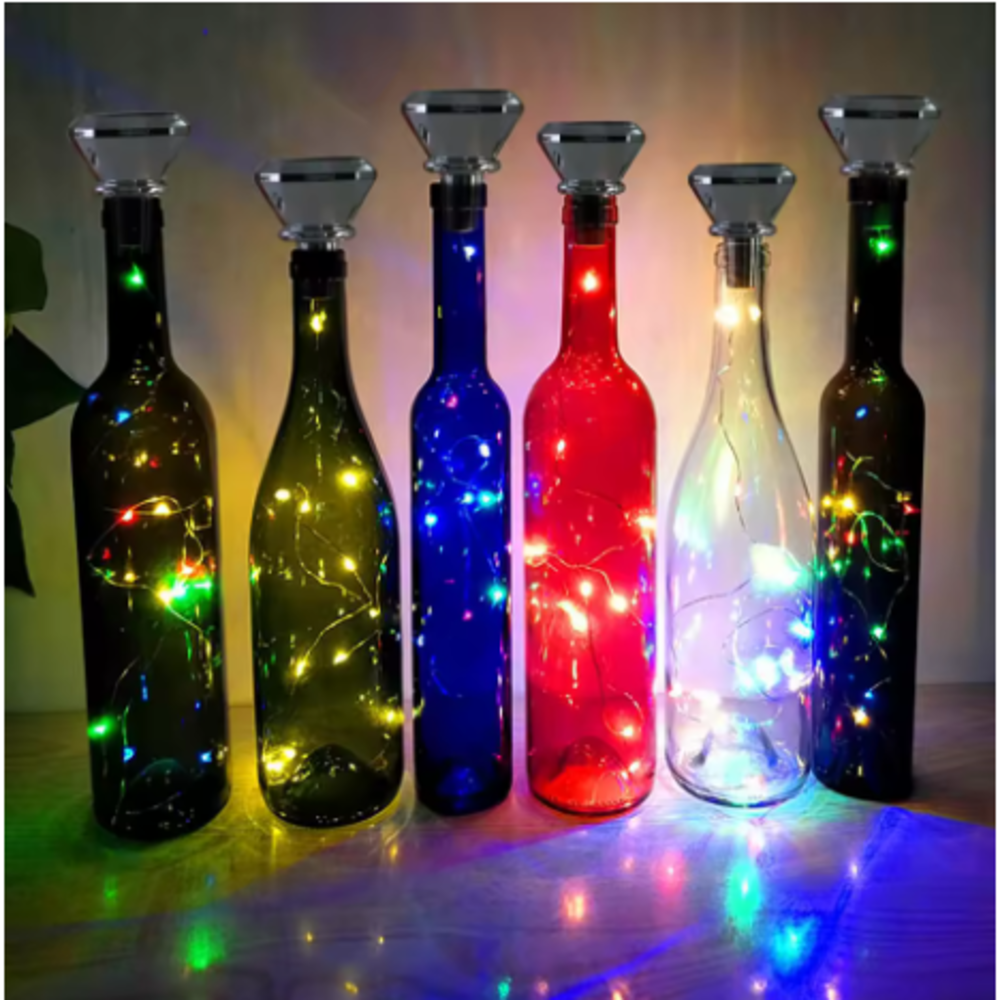Led Fairy String Lights - Solar Powered Bottle Stopper String Lights,