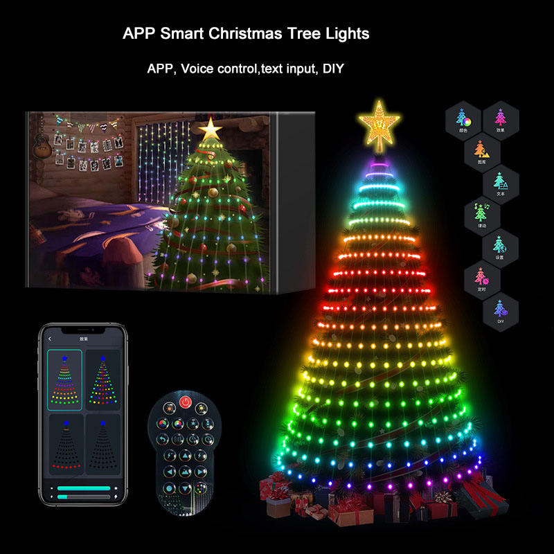 Star Tree Topper - 7FT 400LEDs Smart Christmas Tree Lights
