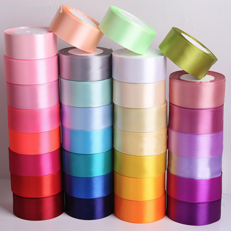Ribbon Bow Gift - 【SSummer10】25 Yards 4cm Satin Ribbon Roll