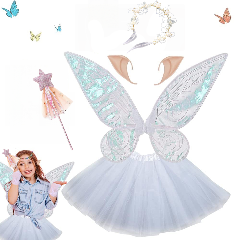 Elf Costume Christmas - Princess Butterfly Fairy Wing Skirt Christmas