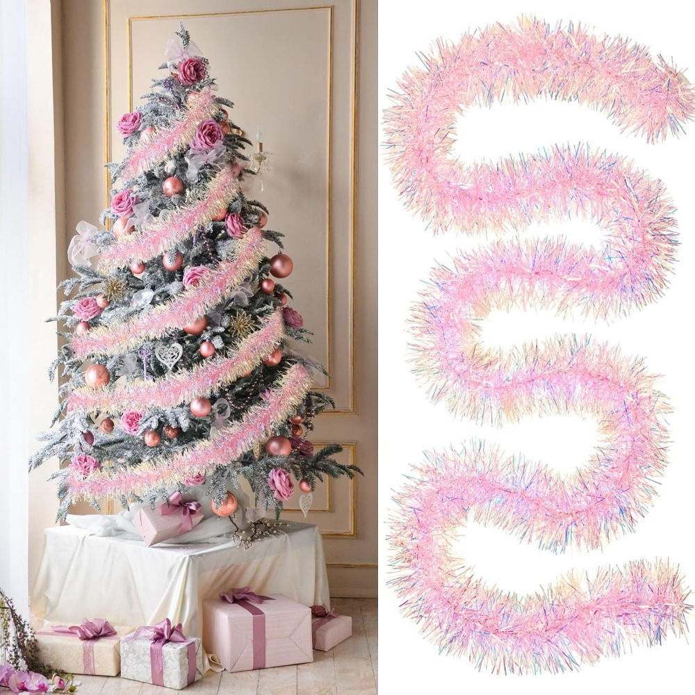 Tinsel Garland Decoration - 2M/9CM Christmas Decorations Strip Colorful Strips