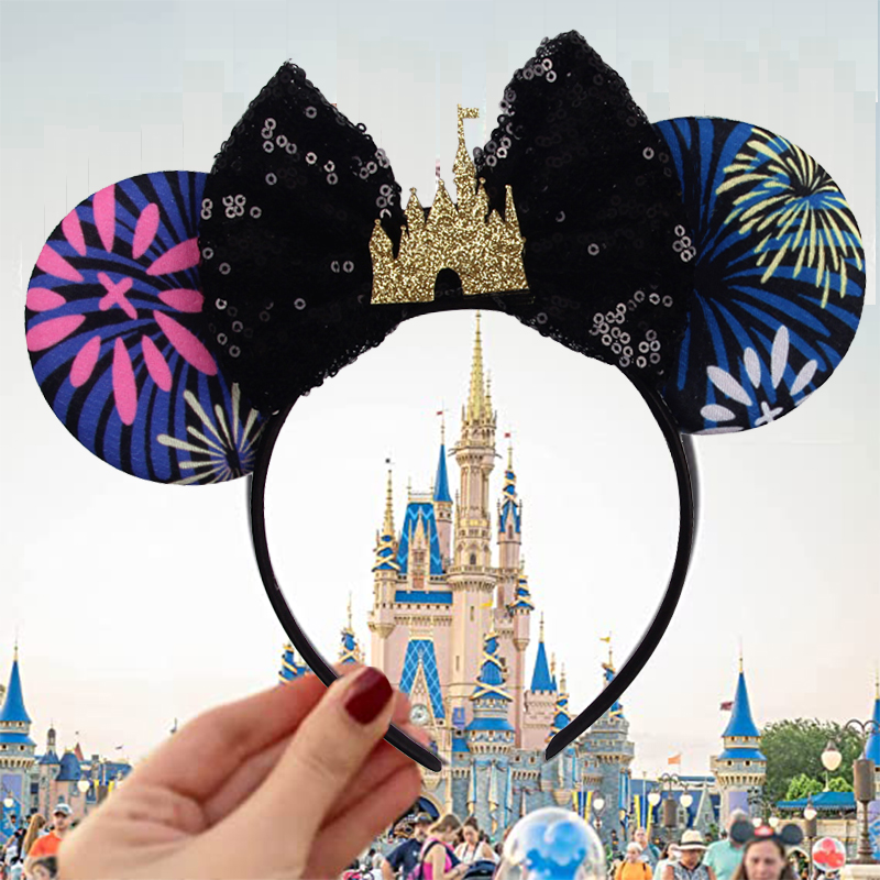 Ribbon Bow Gift - Disney Castle Mickey Mouse Ears Headband