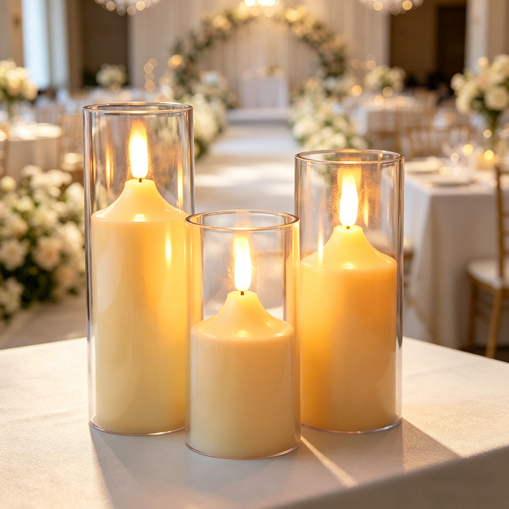 Holiday Candle Set - 3pcs/ Set LED Flameless Flickering Candles,