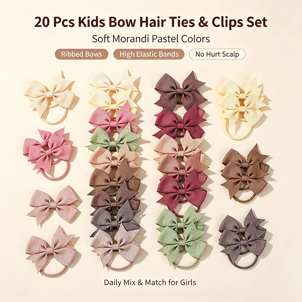 Ribbon Bow Gift - 20Pcs/lot 2.1-Inch Lovely Bowknot Hairband Ribbon