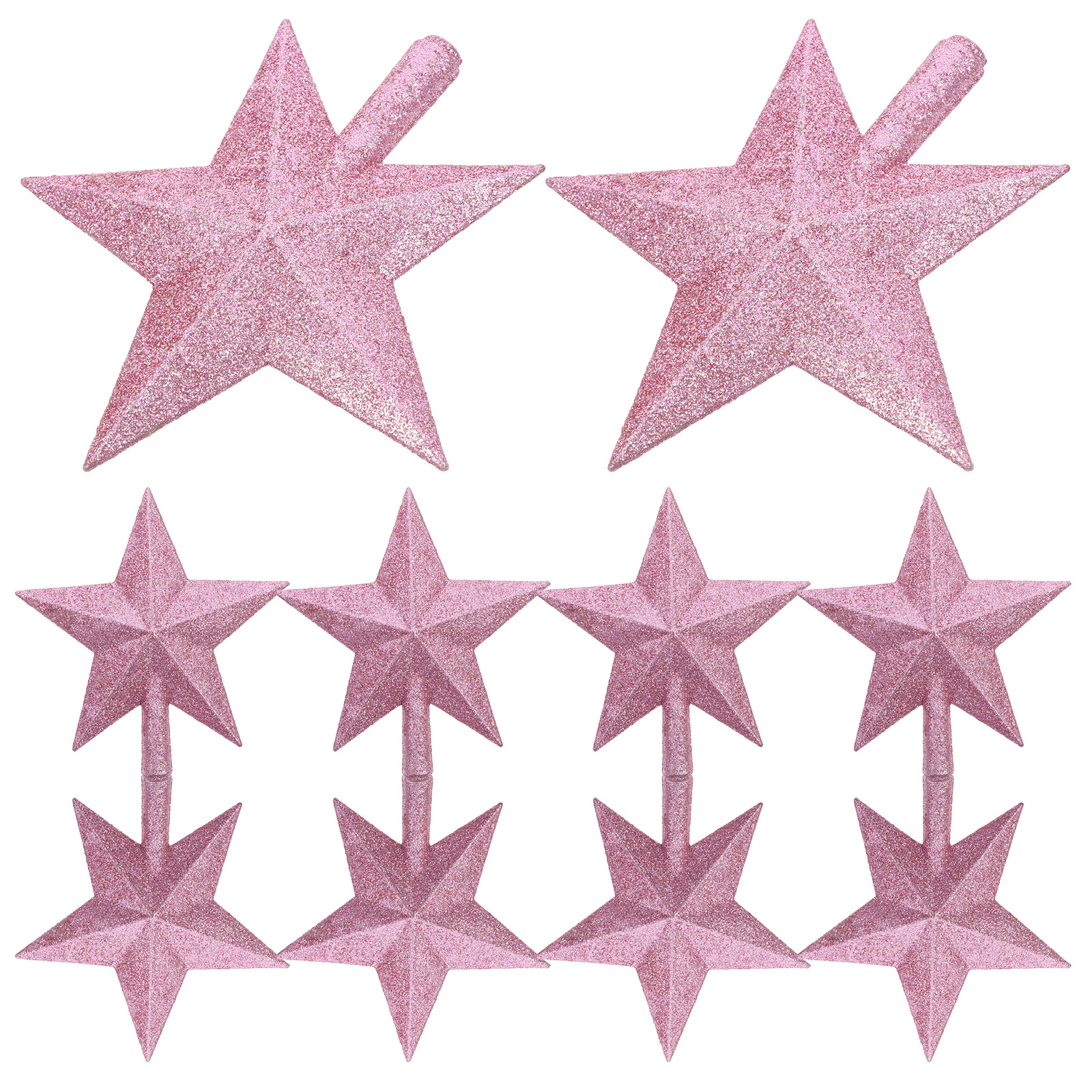 Star Tree Topper - 10Pcs Christmas Tree Star Topper Decorative