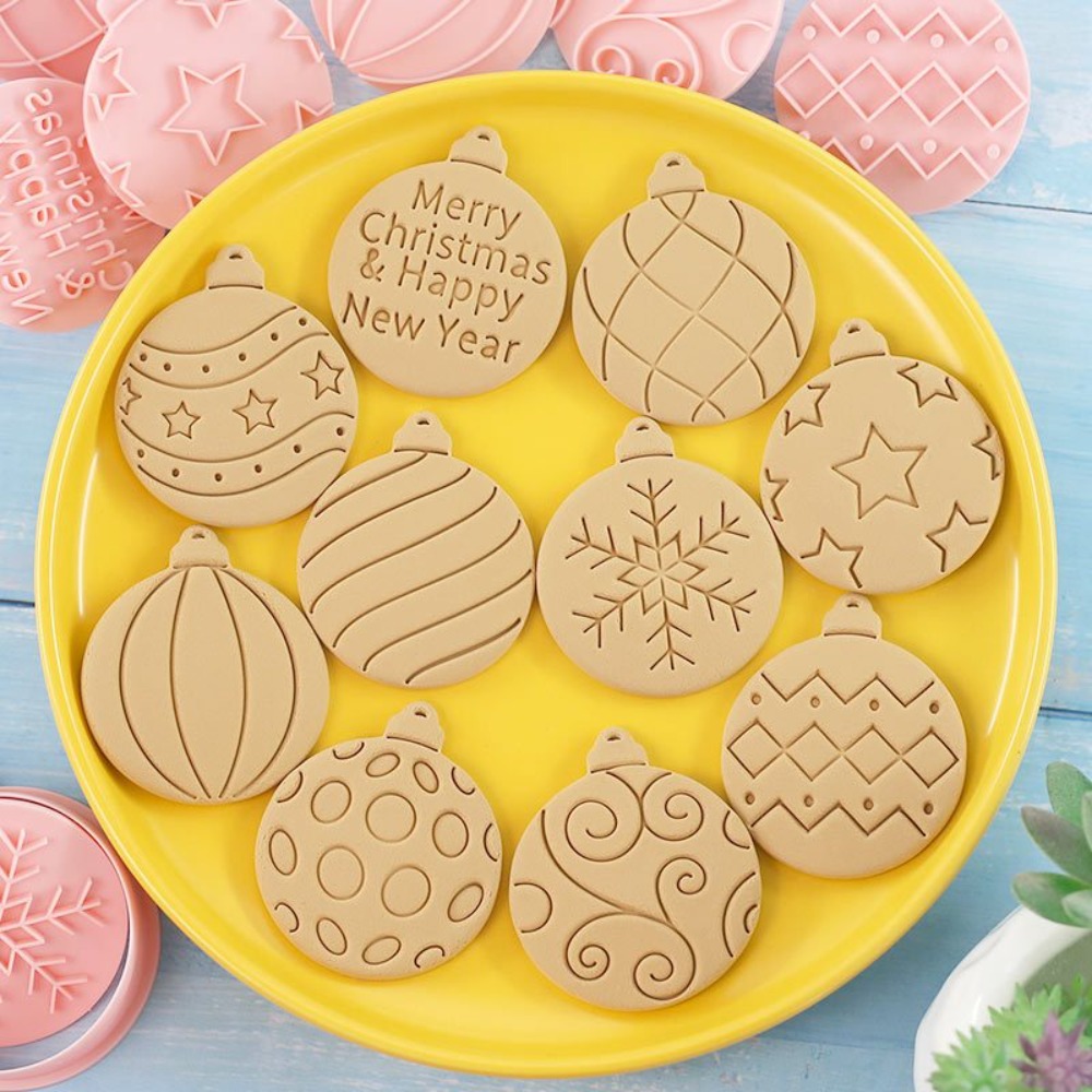 Ornament Ball Set - 11Pcs Christmas Ornament Cookie Cutter Set