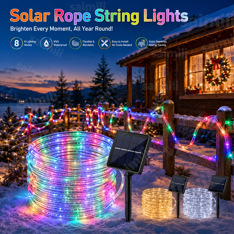 Led Fairy String Lights - Outdoor Solar LED Fairy Lights Waterproof