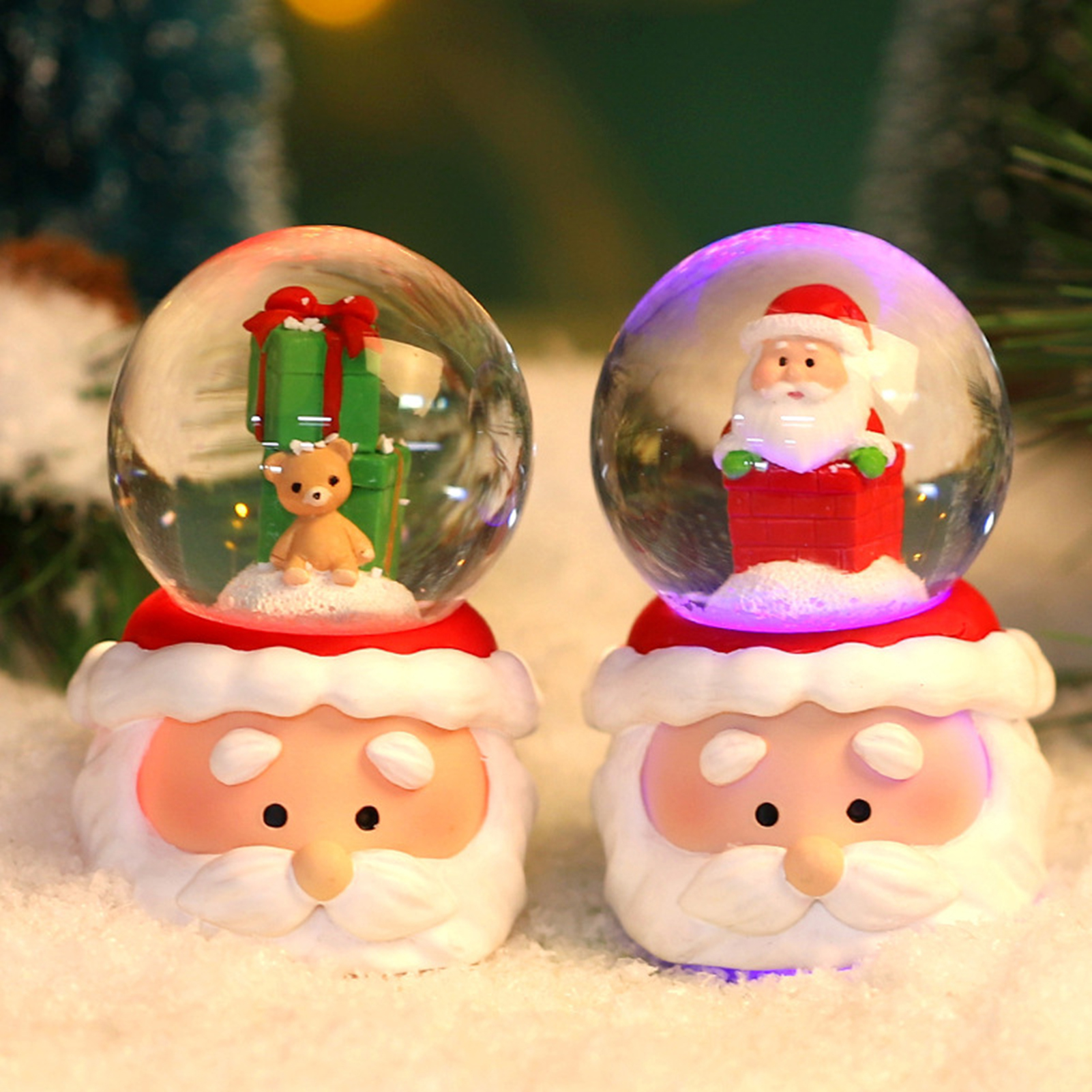 Snow Globe Musical - Christmas Crystal Ball Lighting Christmas Snow