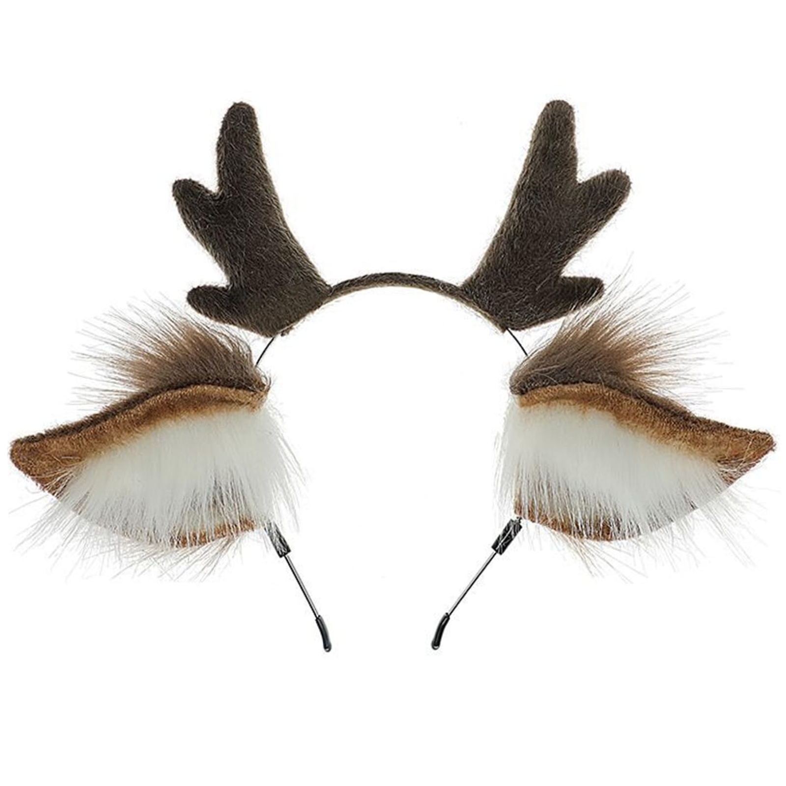 Reindeer Antlers Headband - Plush reindeer headband, Christmas antler hair