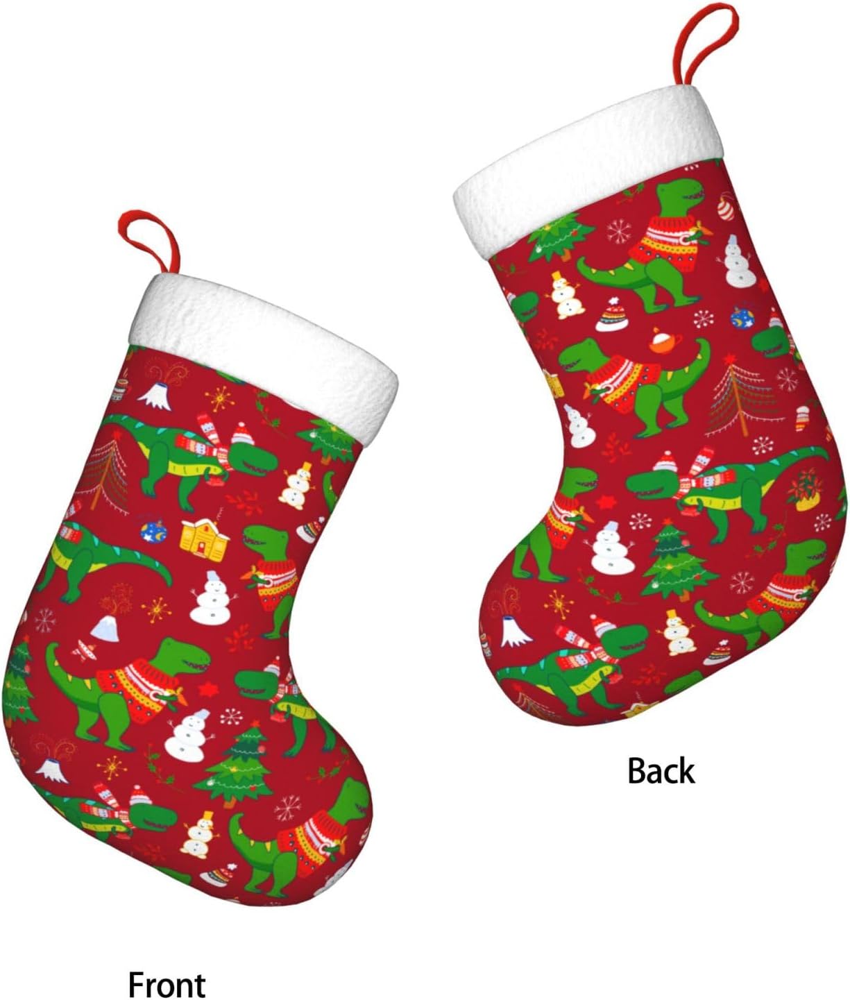 Cute Christmas Dinosaur Christ - Christmas Stocking Hanging 评论和价格