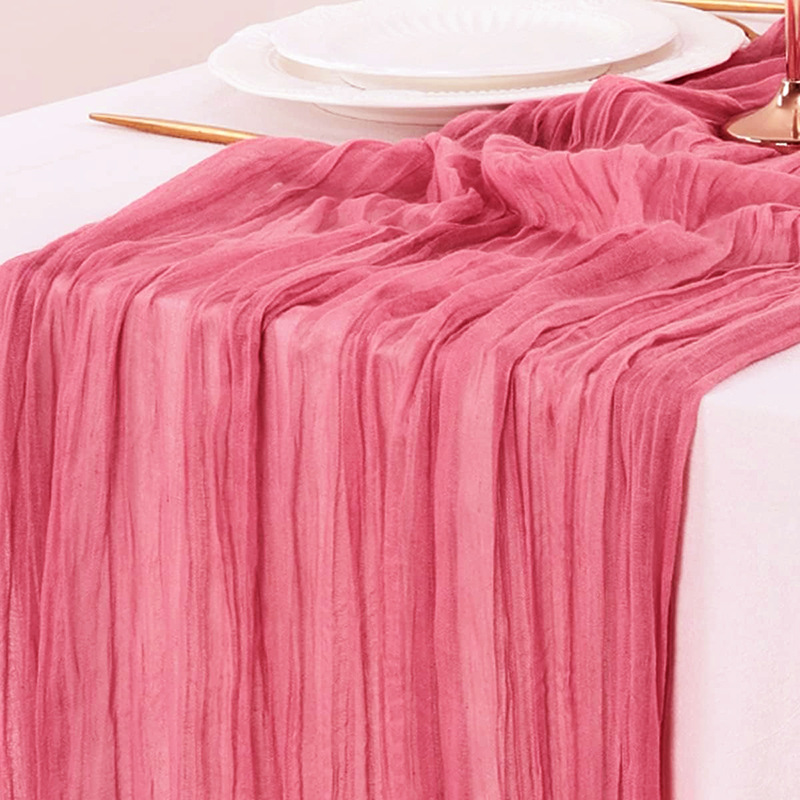 Red Table Runner Gauze Wedding - Christmas Table Runner 评论和价格