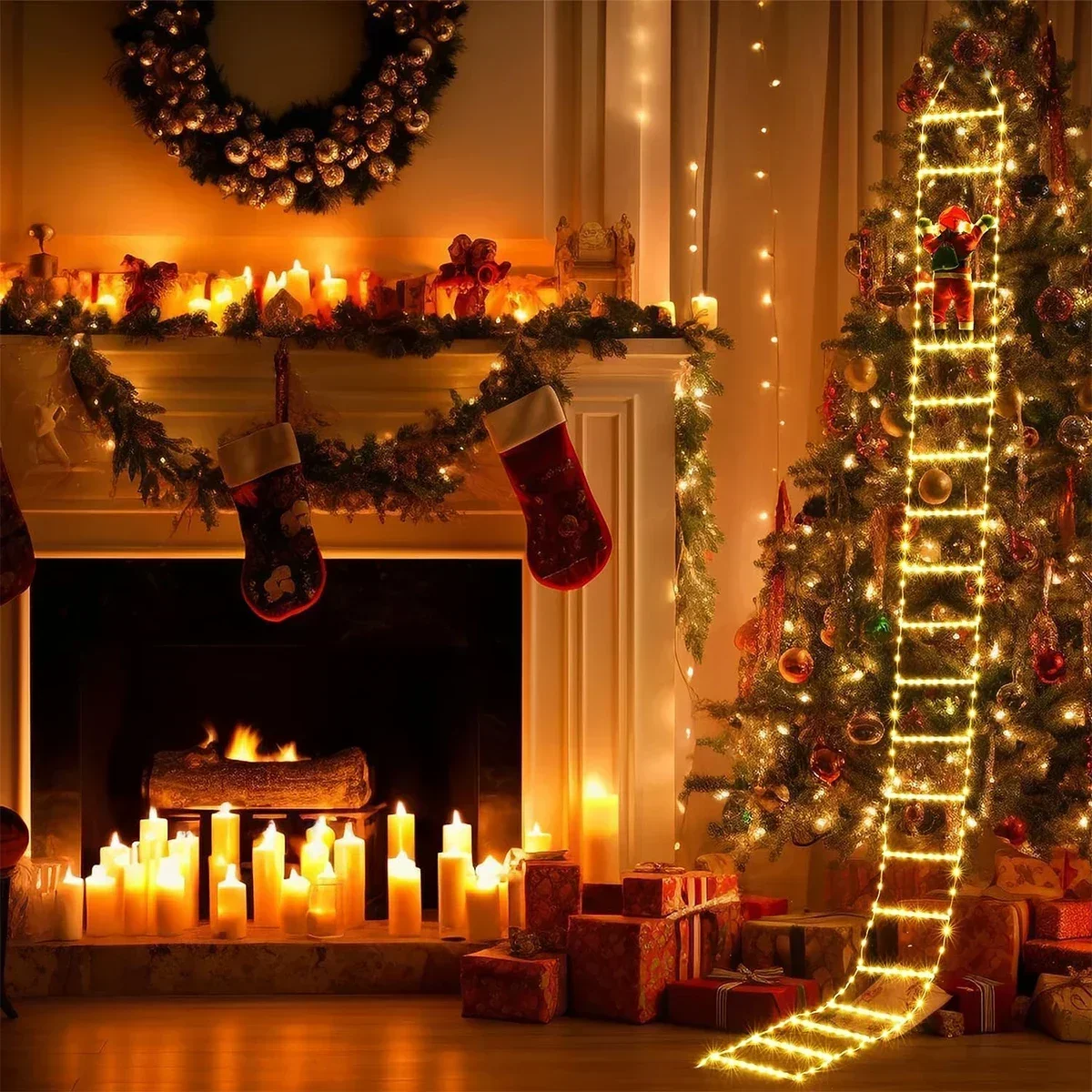 LED Ladder Light for Santa Cla - Christmas Lights Outdoor 评论和价格