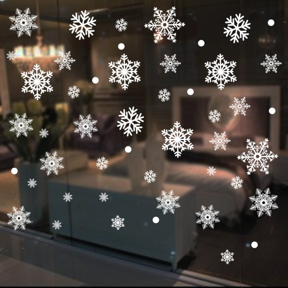 30pcs PVC Christmas Snowflakes - Snowflake Window Decal 评论和价格