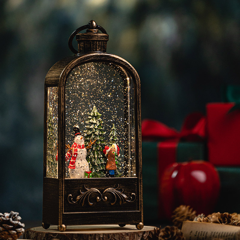 Christmas Decorations Wind Lan - Snow Globe Musical 评论和价格