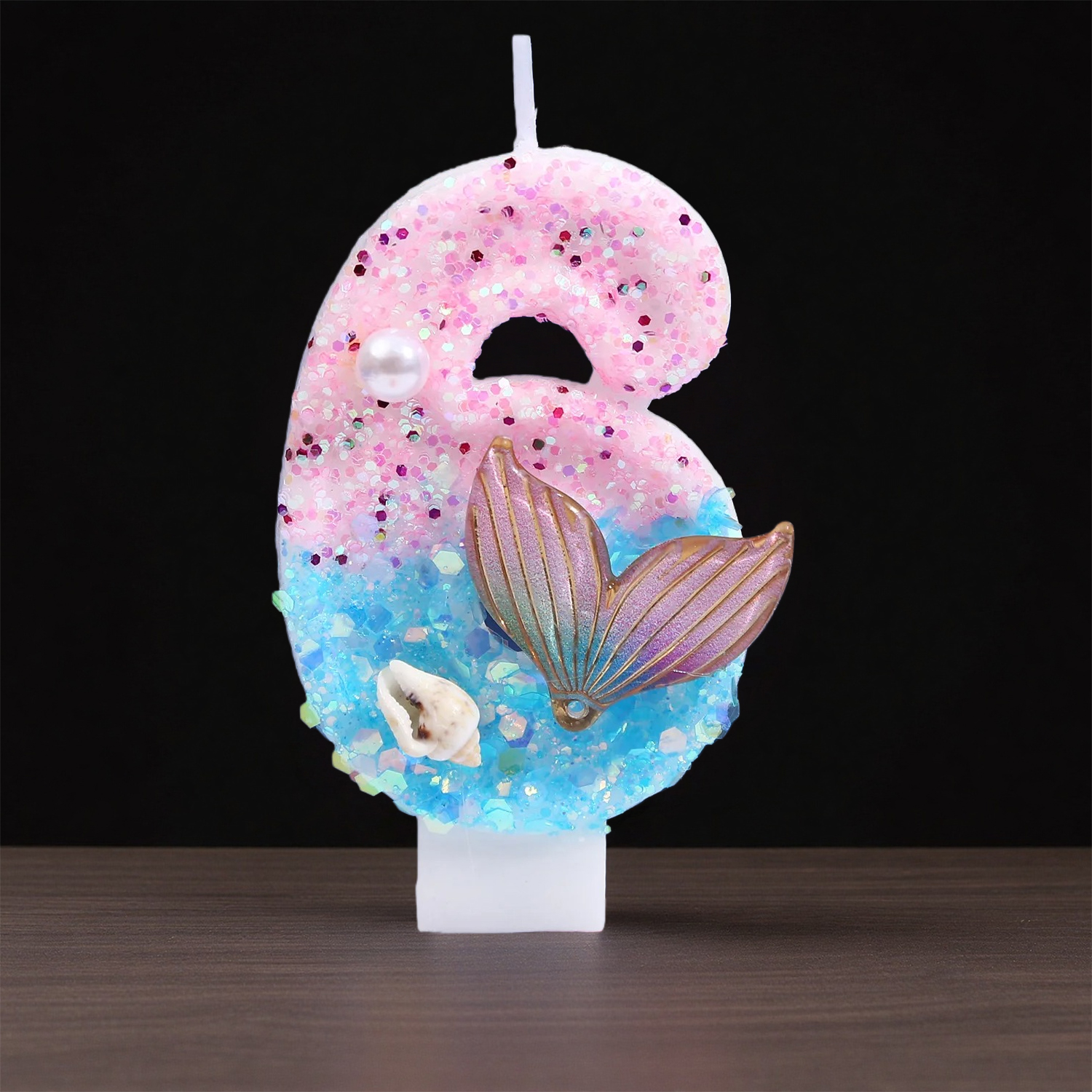 Gradient Blue Shell Pearl Crea - Holiday Candle Set 评论和价格