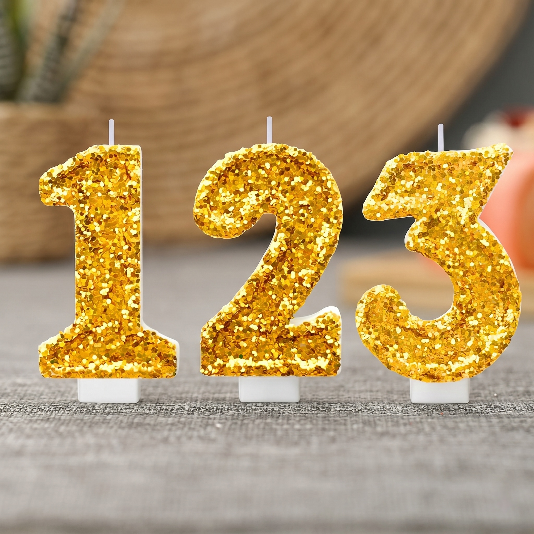 Digital Birthday Candle Gold C - Holiday Candle Set 评论和价格