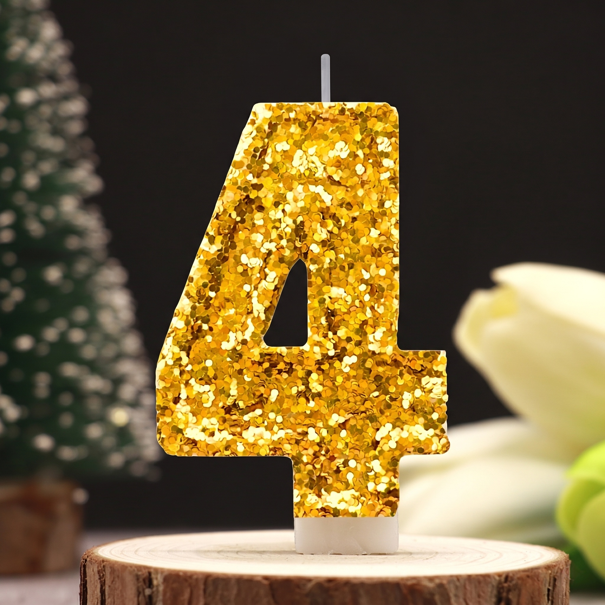 Digital Birthday Candle Gold C - Holiday Candle Set 评论和价格