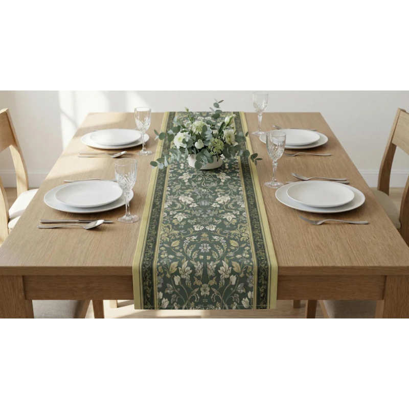VIKAMA Art Deco Floral Table R - Christmas Table Runner 评论和价格