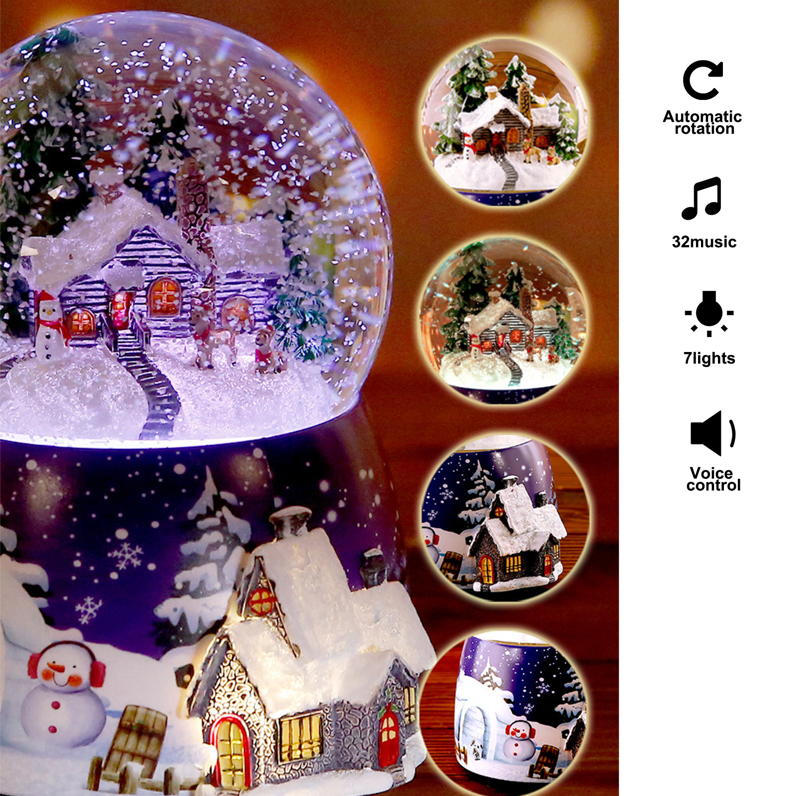 1 Pcs Resin Music Box Crystal  - Snow Globe Musical 评论和价格