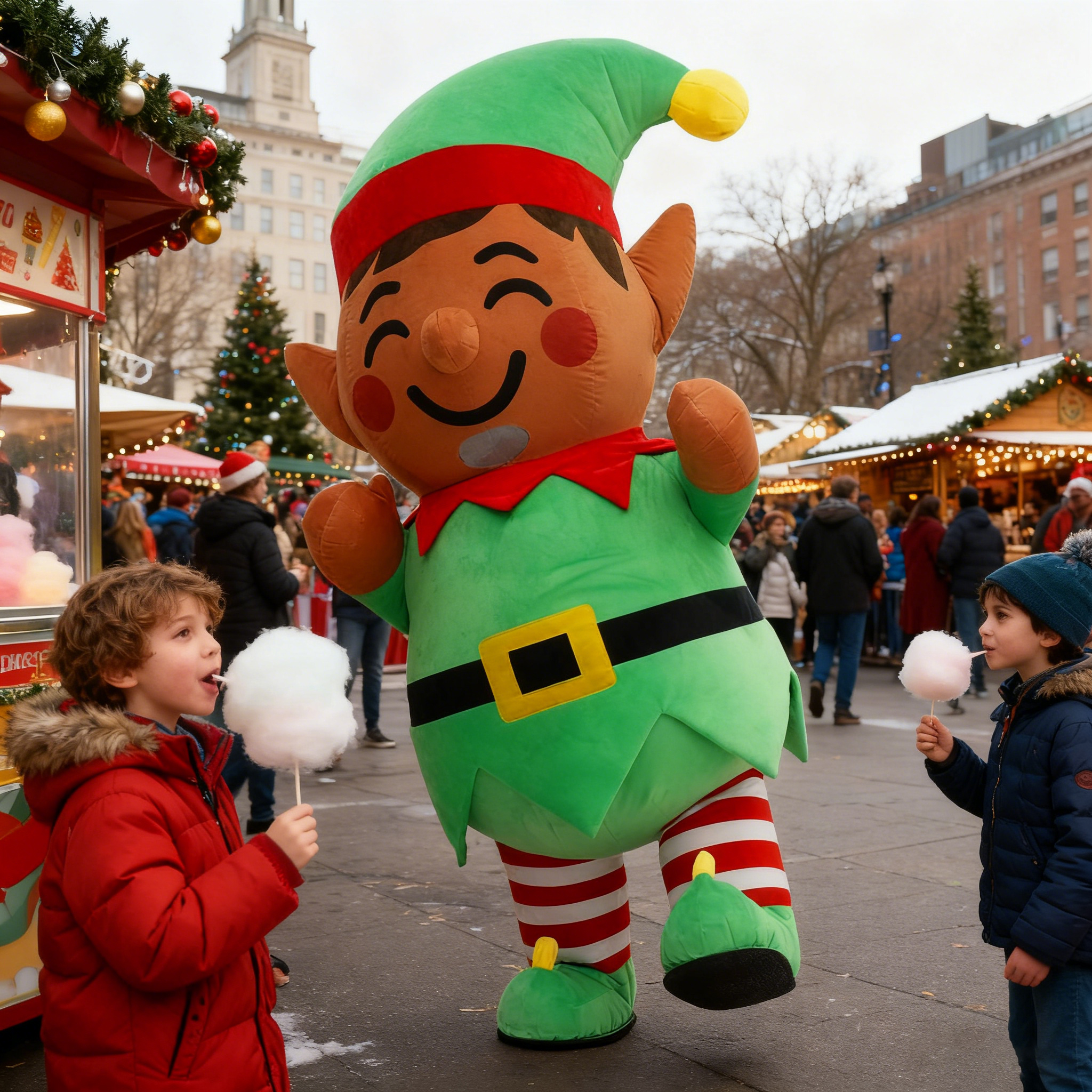 Inflatable Christmas Elf Plush - Elf Costume Christmas 评论和价格