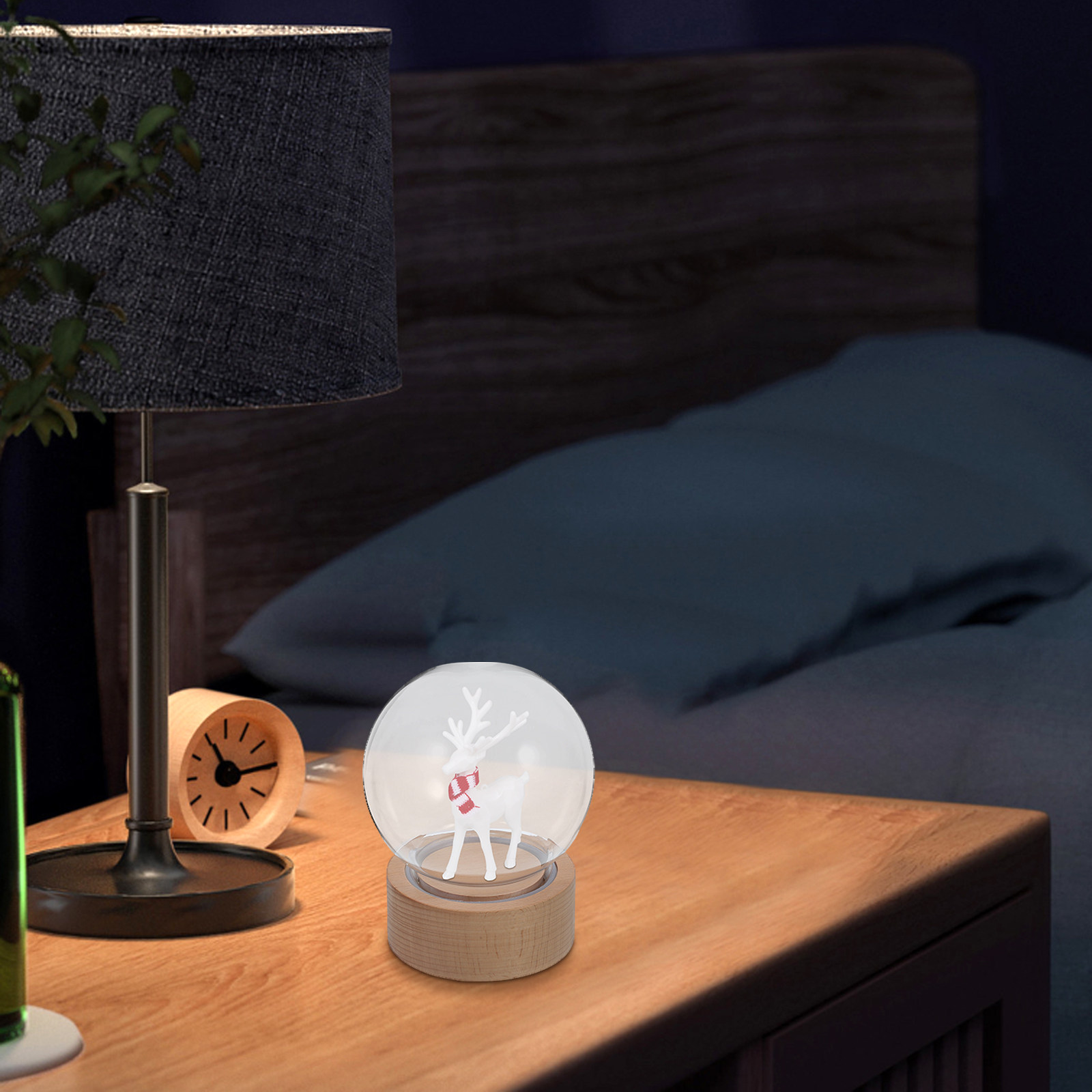 Clear Snow Globe Music Box Ete - Snow Globe Musical 评论和价格