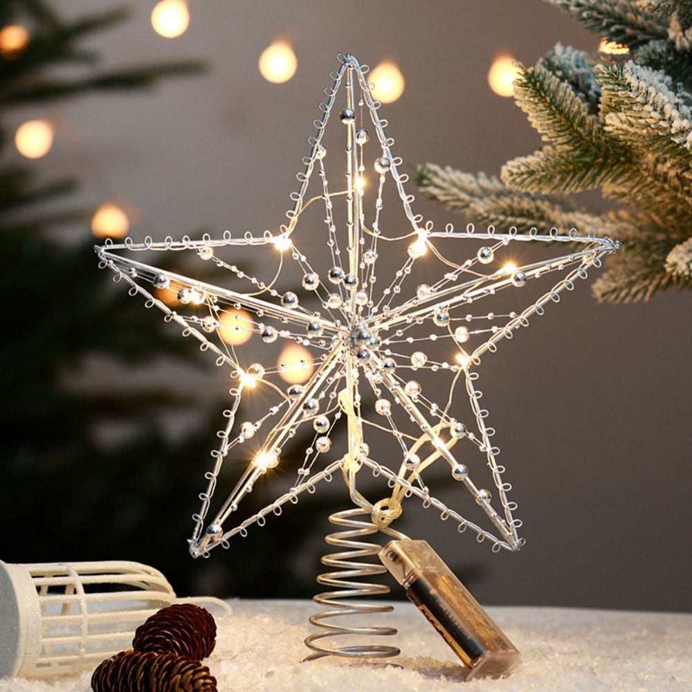 Gold/Silver LED Christmas Tree - Star Tree Topper 评论和价格