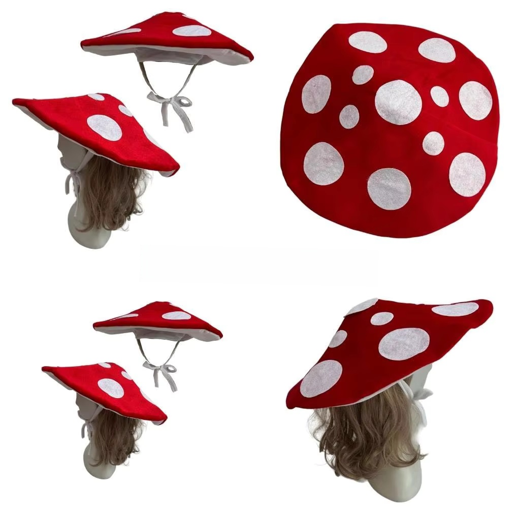 Mushroom Hat For Halloween Cos - Santa Hat Plush 评论和价格