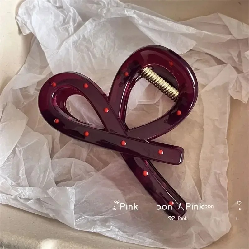 2Pcs Women Vintage Red Polka D - Ribbon Bow Gift 评论和价格