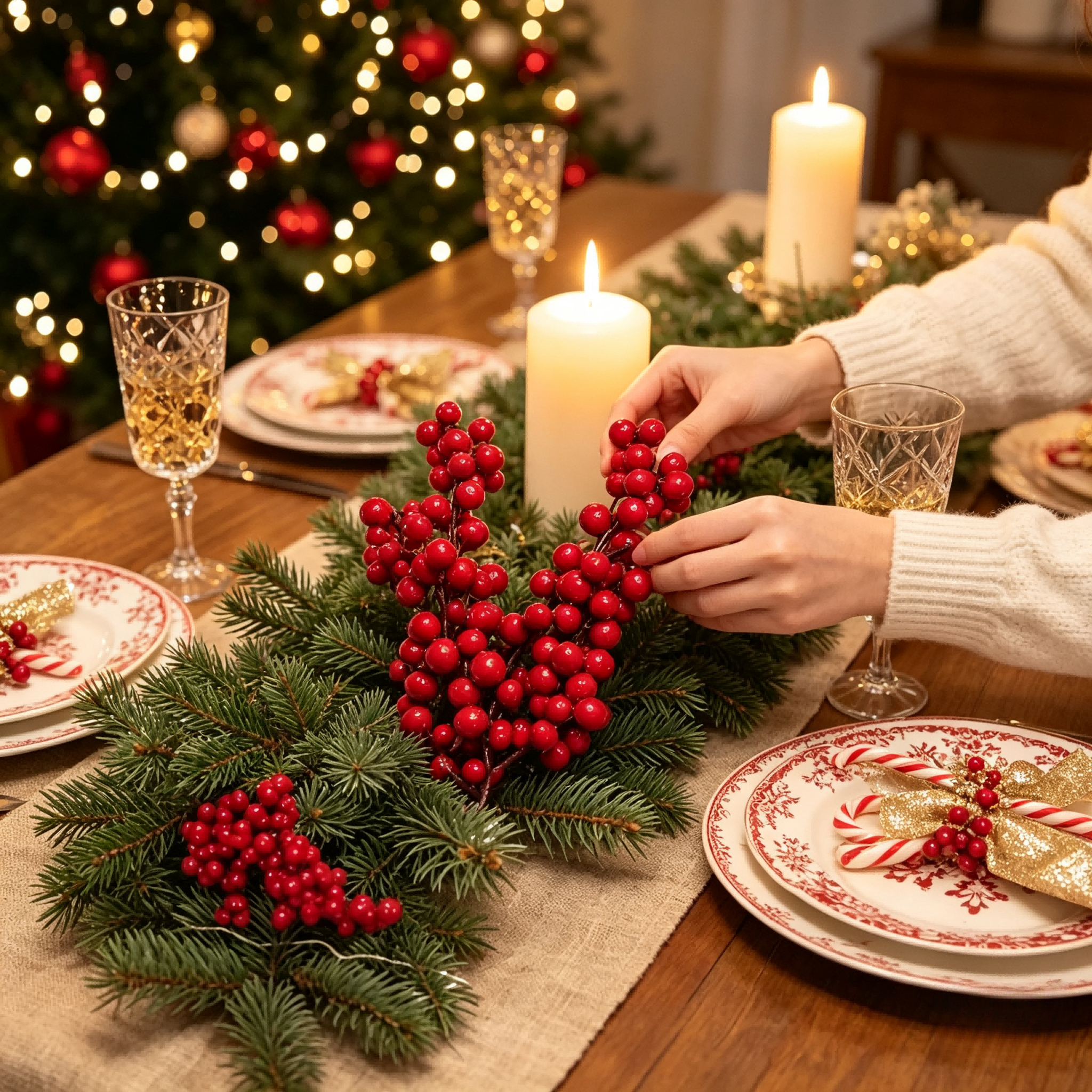 Christmas Artificial Red Berri - Christmas Wreath Fake 评论和价格
