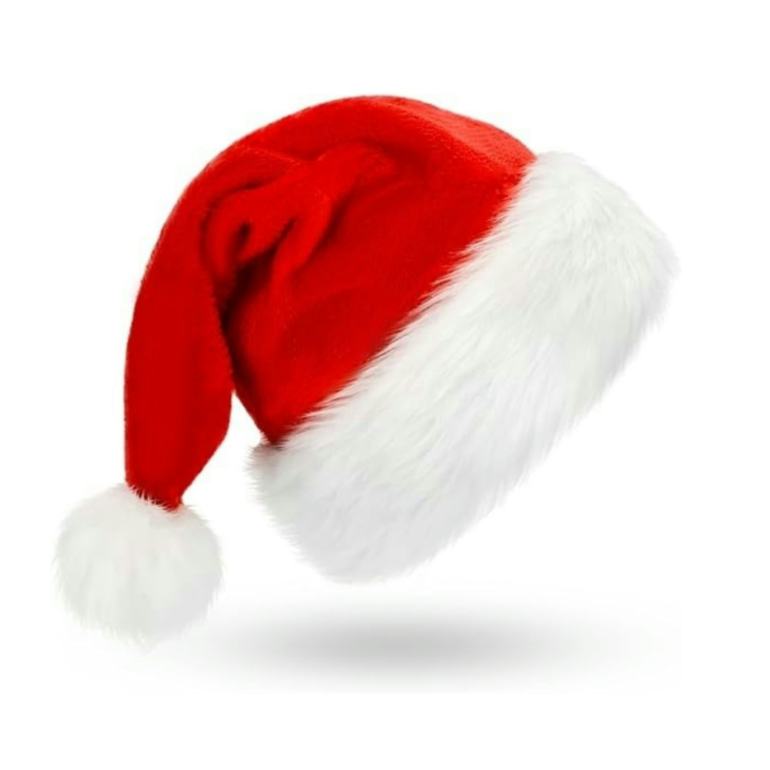 Fluffy Red Santa Hats Set with - Santa Hat Plush 评论和价格