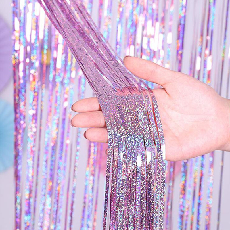 2M Glitter Pink Metallic Foil  - Tinsel Garland Decoration 评论和价格