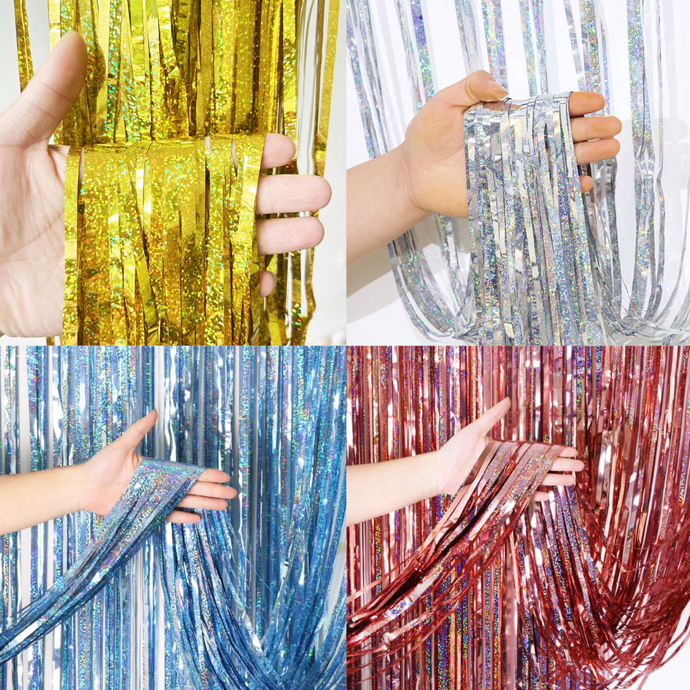 2M Glitter Pink Metallic Foil  - Tinsel Garland Decoration 评论和价格