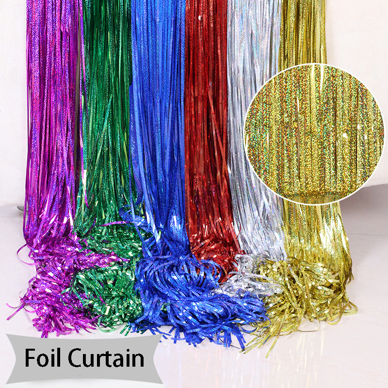 2M Glitter Pink Metallic Foil  - Tinsel Garland Decoration 评论和价格