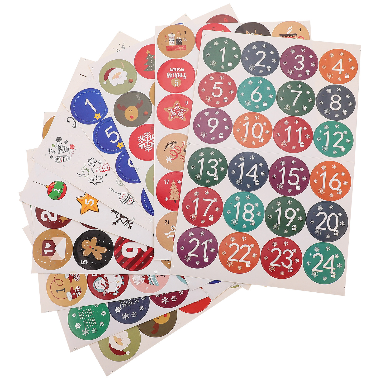 10 Sheets Holidays Stickers Ch - Advent Calendar Gift 评论和价格