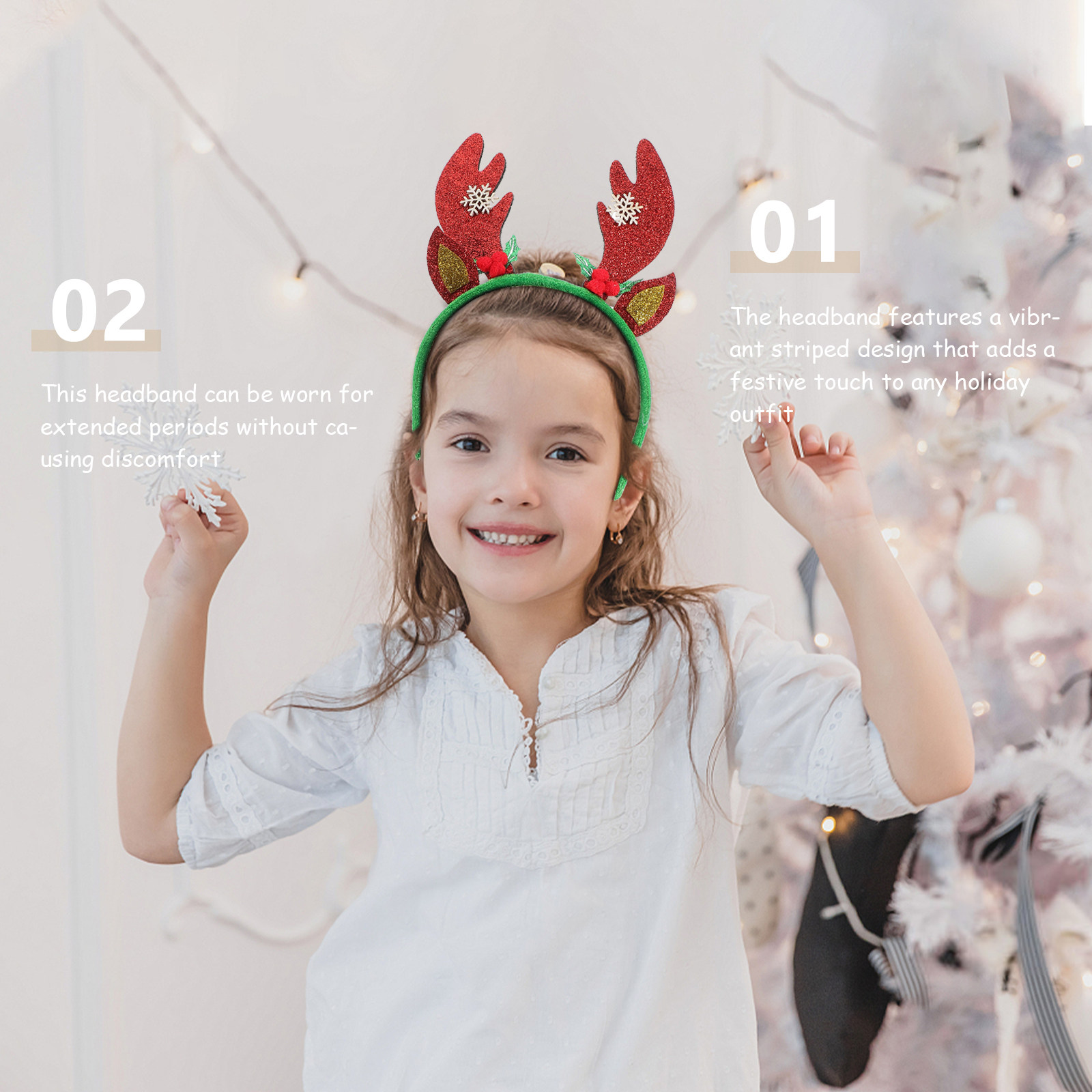 Christmas Deer Antlers Headban - Reindeer Antlers Headband 评论和价格