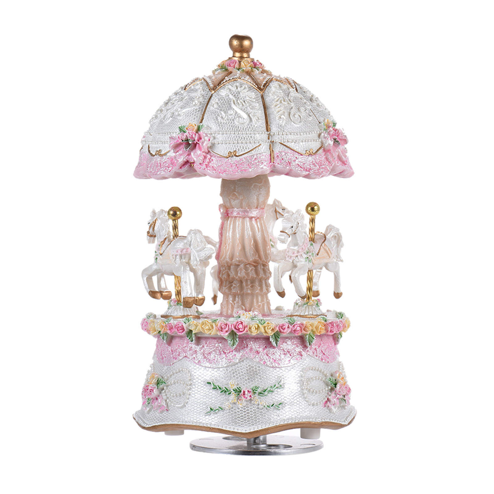Luxury Dream 3-Horse Rotating  - Snow Globe Musical 评论和价格