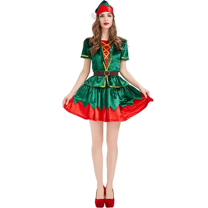 Women Christmas Green Elf Cost - Elf Costume Christmas 评论和价格