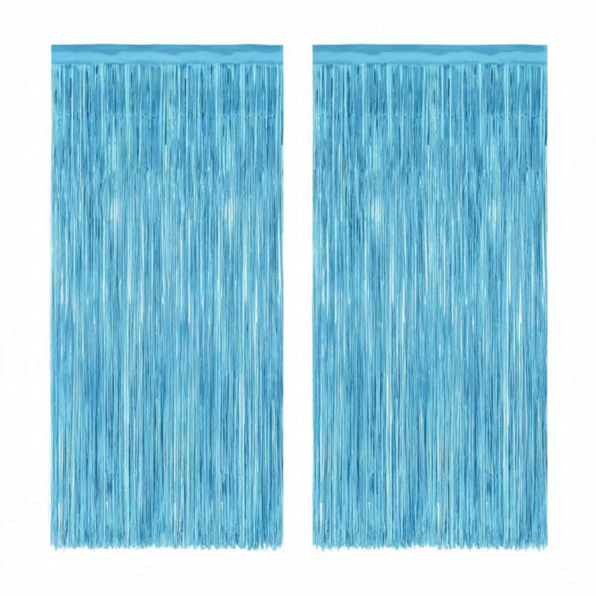 2PCS Light Blue Metallic Foil  - Tinsel Garland Decoration 评论和价格