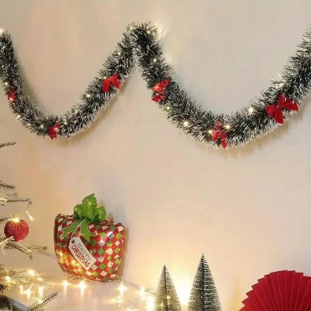 Christmas Tinsel Garland Artif - Tinsel Garland Decoration 评论和价格