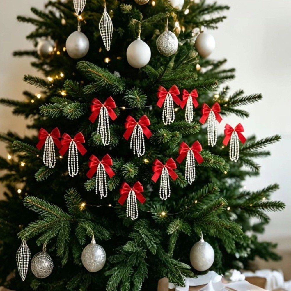 12pcs Set Christmas Tree Bows  - Gift Box Wrap Set 评论和价格