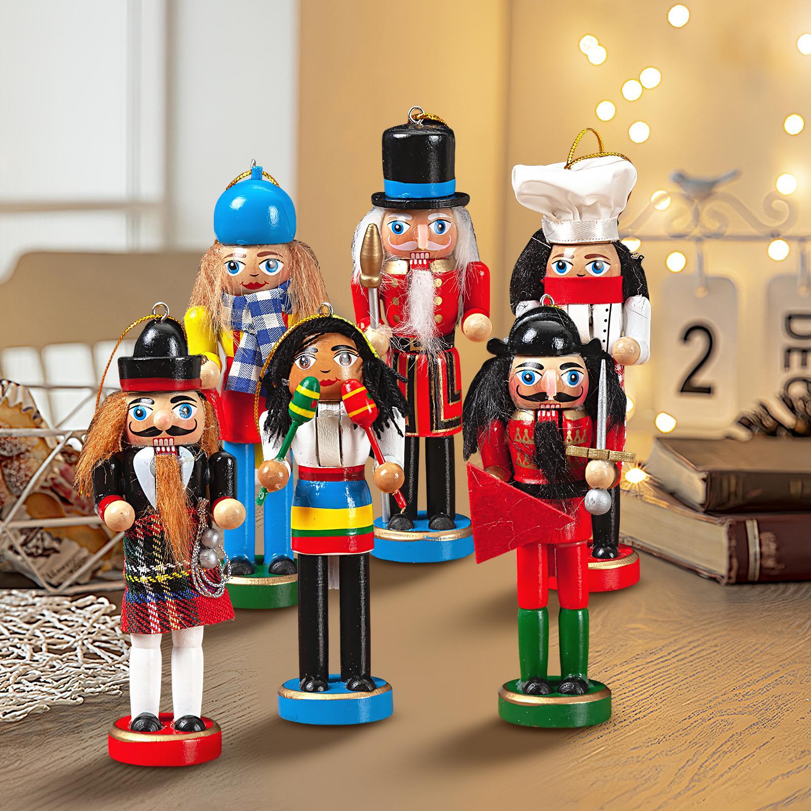 Nutcracker Christmas Decor 6 P - Nutcracker Figurine 评论和价格