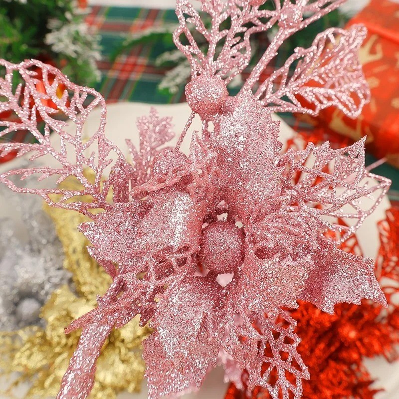 Glitter Artificial Flower Berr - Christmas Wreath Fake 评论和价格