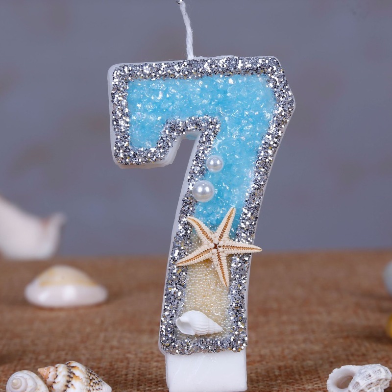 Beach Starfish Number Birthday - Holiday Candle Set 评论和价格
