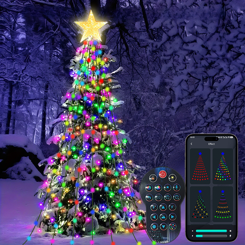 7FT 400LEDs Smart Christmas Tr - Star Tree Topper 评论和价格