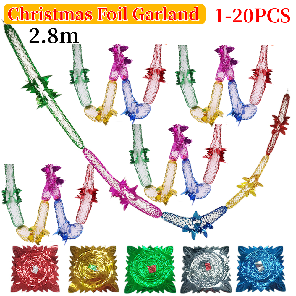 Christmas Foil Garland Ceiling - Tinsel Garland Decoration 评论和价格