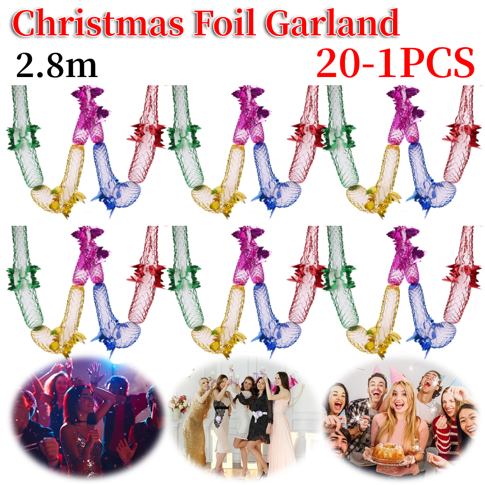 Christmas Foil Garland Ceiling - Tinsel Garland Decoration 评论和价格