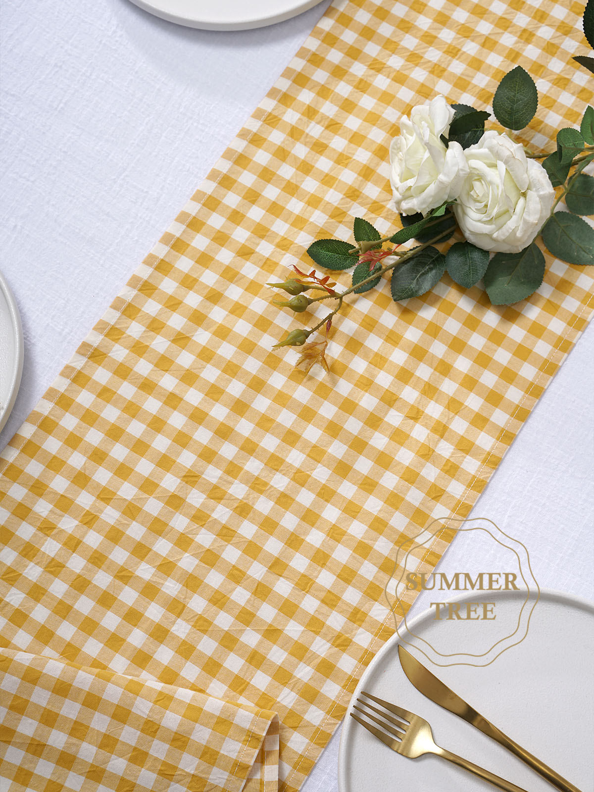 Rustic Plaid Cotton Table Runn - Christmas Throw Blanket 评论和价格