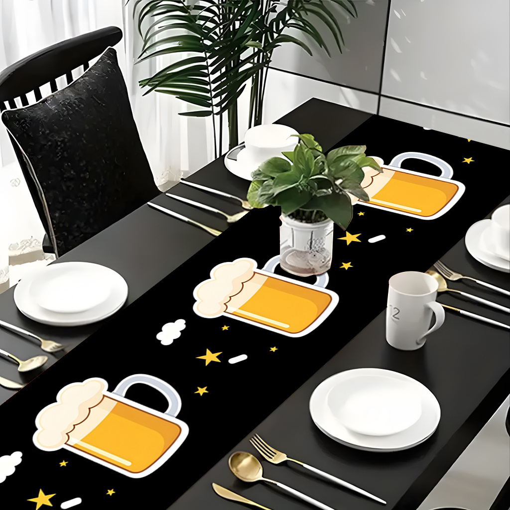 1pc 2D Flat Printed Table Runn - Christmas Table Runner 评论和价格