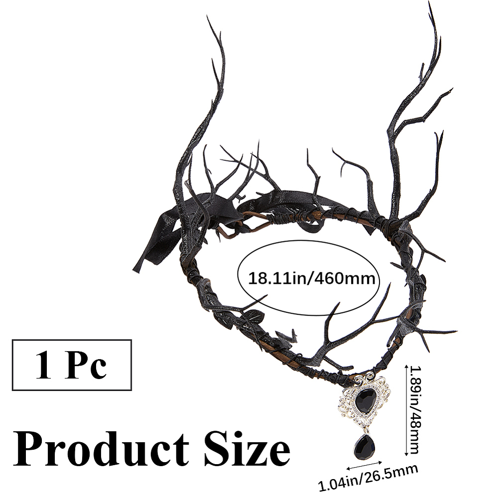 Black Fairy Headpiece Dark Rei - Reindeer Antlers Headband 评论和价格